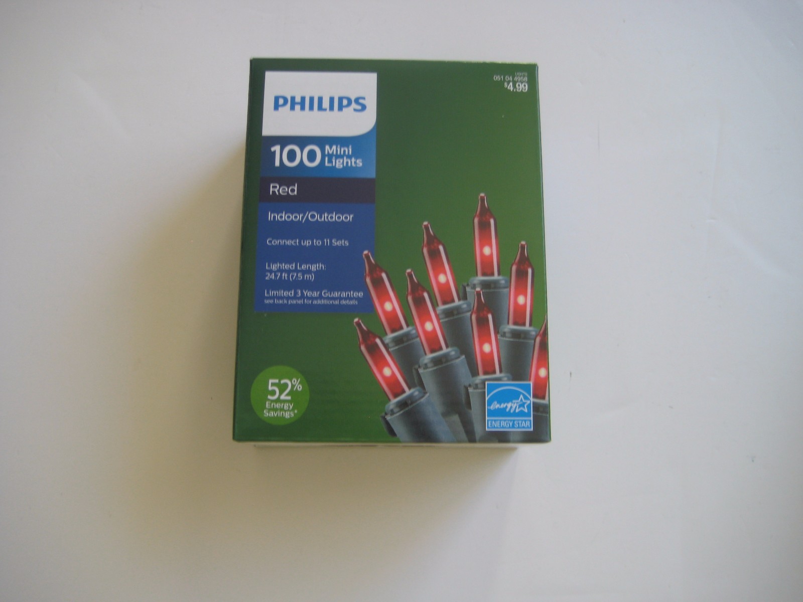 PHILIPS 100 Mini Lights Red/Blue/Clear/Green Indoor/Outdoor 24.7 ft. 4