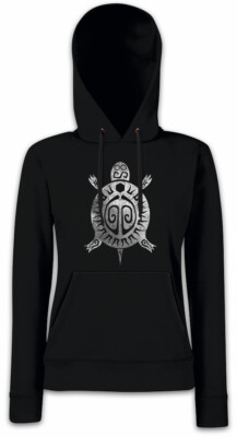 AZTEC TURTLE Damen Hoodie Sweatshirt Indians Sign Culture Mayans Religion