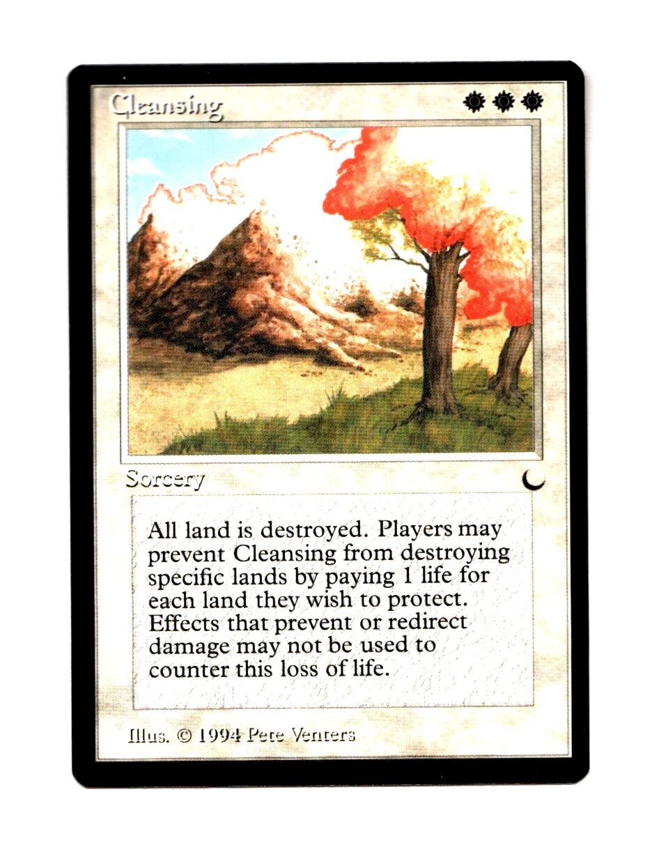 MTG Cleansing NM- The Dark Magic the Gathering ~ Free Shipping ~