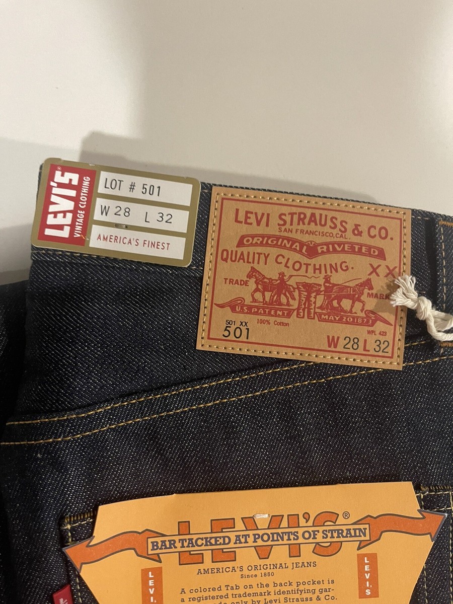 🔥New Levi's Vintage Clothing 1966 501 Mens Jeans, W 28, L 🔥New Levi's Vintage Clothing 1966 501 Mens Jeans, W 28, L