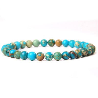 Bracelet en Jaspe Bois perles 8mm | Cœur de Pierres