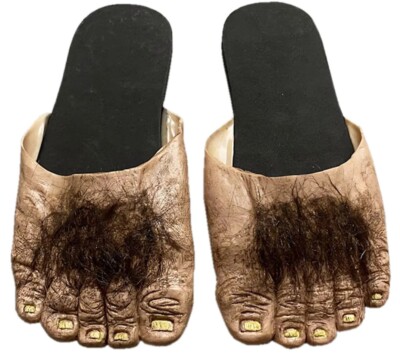 Billy Bob's Big Old Hairy Feet Costume Bigfoot Novelty Slipper Sandals 