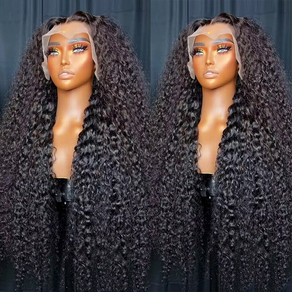 HD 13x4 Water Wave Transparent Lace Wig Brazilian Human Hair Pre Plucked