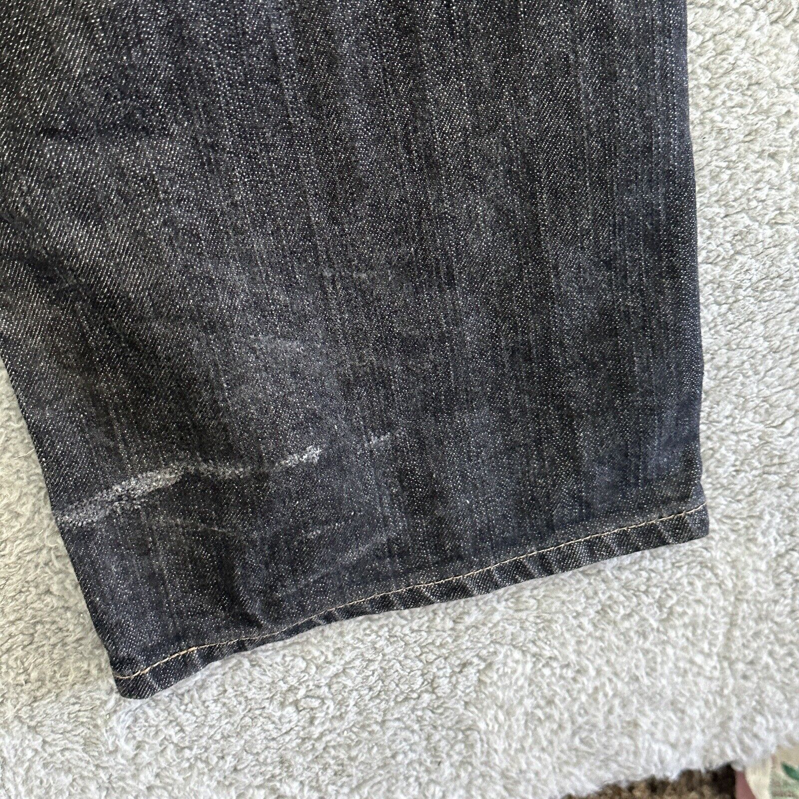 Levis 514 Jeans Mens 38x31 Black Dark Denim Wash … - image 16