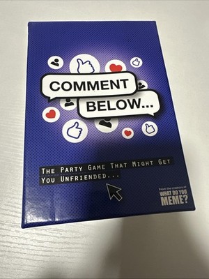 What Do You Meme? Comment Below Party Game   Open Box, Never Used