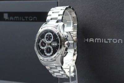 [w/Box Paper] HAMILTON Jazzmaster Road Racing H328162 Chronograph Day Date Watch