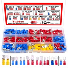 Insulated Electrical Connectors Kit  300 PCS    Crimp Terminal Assortment But...