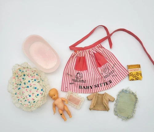 VINTAGE BARBIE BABY-SITS with Baby & Accessories #953 and 0953
