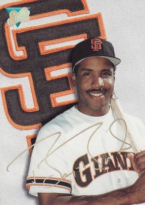 1993 Baseball color card Barry Bonds Giants LF autographed Studio