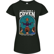 Camiseta Lets Make a Coven Halloween Horror Satánico Mujer Corte Pequeño