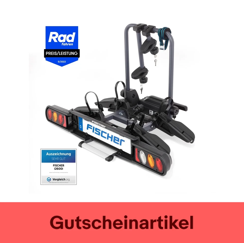 Kupplungs Fahrradträger FISCHER ProlineEvo Heckträger für 2 Fahrräder E-Bikes