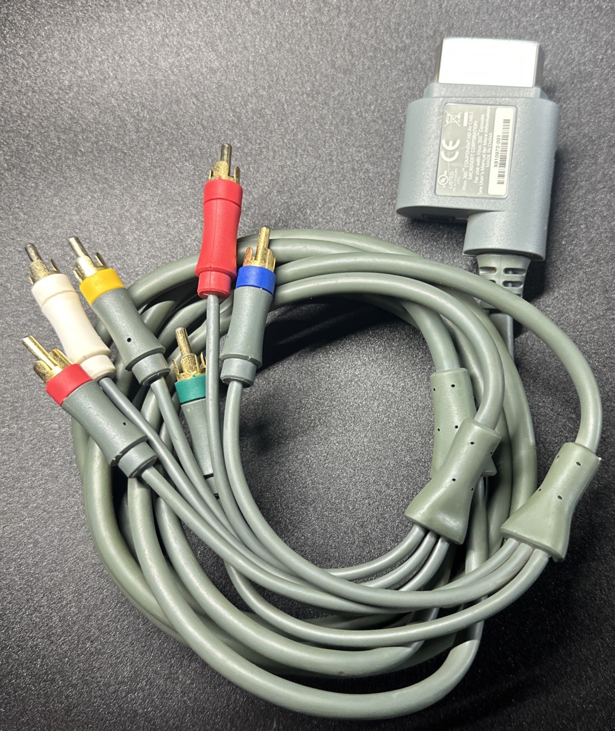 Official Microsoft Xbox 360 Audio Video AV Component HD Cable Cord! ~ Authentic!