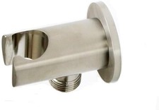 Wall Mount Handheld Shower Elbow Holder with Hose Connector Brushed Nickel - NEW