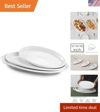 Versatile 3-Piece Oval Serving Platter Set - Perfect for Entertaining and Decor