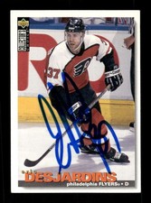 1995-96 UD Collectors Choice 105 Eric Desjardins signed auto JKAU1 BXCP25