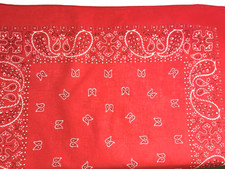 Vintage Wamcraft Bandana 14193  Cotton  Red Selvedge  USA 21 1/2" x 20"