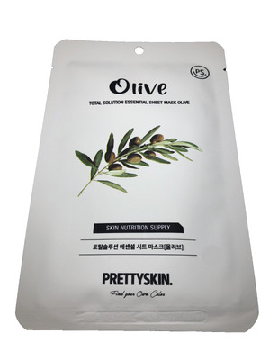 K-Beauty PRETTY SKIN TOTAL SOLUTION ESSENTIAL olive face mask. 0.81oz.