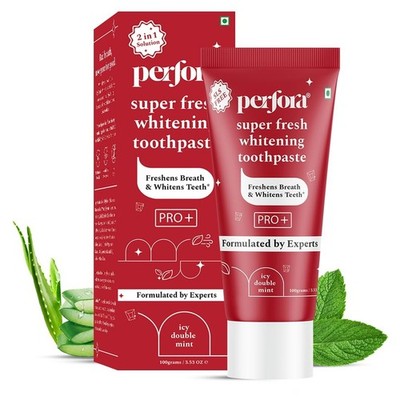 Perfora Super Fresh Toothpaste 100g With Cooling Crystals Enamel Safe Perl White