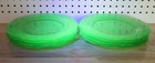 Uranium Green Depression Era Federal Glass Luncheon Plates - Set of x8 - 9-1/4"