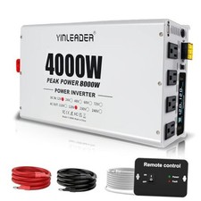 Power Inverter 12V to 110V/120V, Solar Inverter Remote for RV Camping Off 4000W