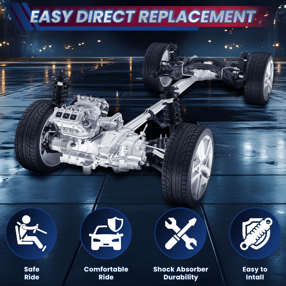 4X Front Complete Strut Rear Shock For 2006-2011 Cadillac DTS Buick 	Lucerne Foto 2 de 4