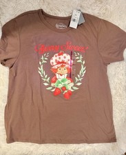 Strawberry Shortcake "Berry Sweet" Double Sided Brown Womens graphic T-shirt XXL