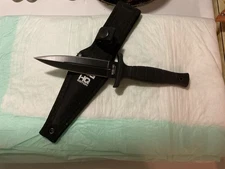SOG HQ Nightshade Boot/Dagger Fixed Blade Knife  Black Oxide Blade NICE