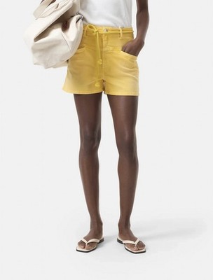 CLOSED NWT Jocy X High Rise Yellow Denim Jean Shorts Size 24 Italy NEW $250