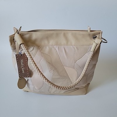 Madi Claire Bone Patchwork Crossover Bag Artisanal Boho Chic Rustic Western
