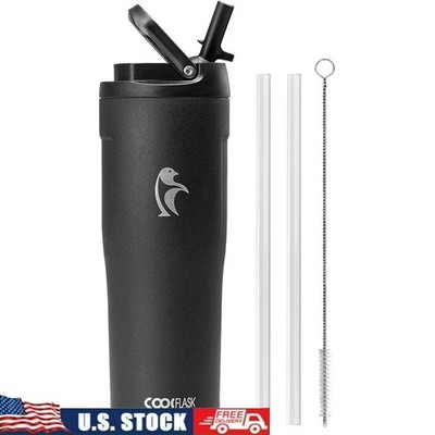 Slim Insulated Tumbler Cupholder Leakproof Water Bottle Hot Cold 48H 24H New