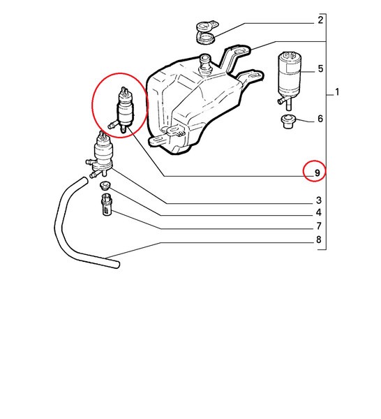 Elektropumpe Scheibenwaschanlage Fiat Marea - Lancia Kappa Original 46760972-image