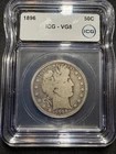 1896 Barber Silver Quarter Dollar ICG VG8 Certified Circulated