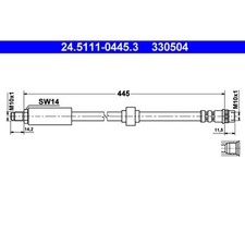Bremsschlauch ATE 24.5111-0445.3 für Renault Laguna I Grandtour