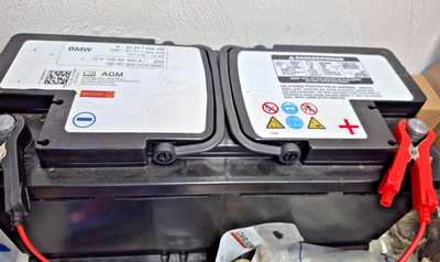 Original Battery AGM BMW Genuine OEM Part 61217604808 for sale