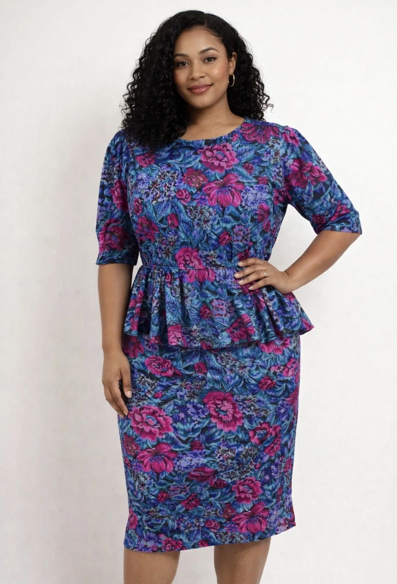 Peplum Purple Vintage Dresses for Women for sale | eBay