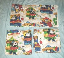 CRISP VIVID 3 PC SET Vintage Disney Mickey Mouse Curtains Minnie Goofy Donald