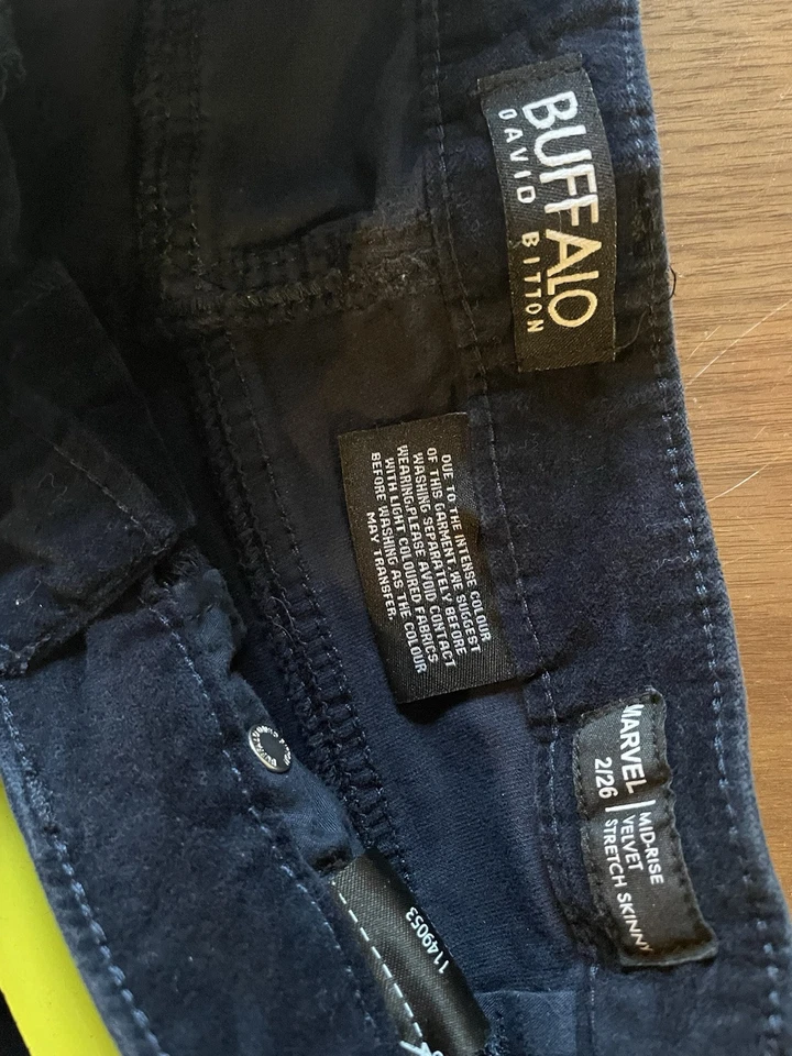 Buffalo Velvet Pants Blue - Image 3 of 4