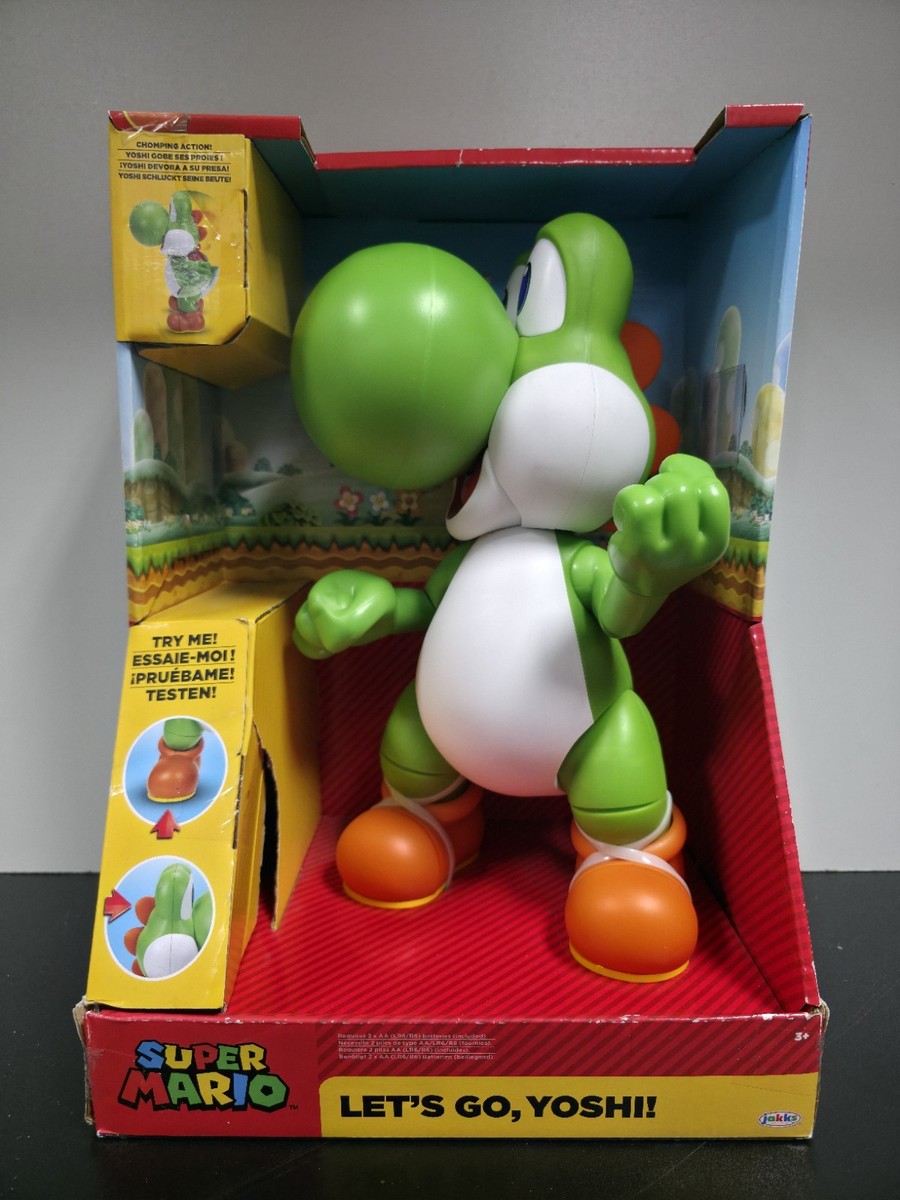 Jakks Pacific Super Mario Let's Go Yoshi Interactive Figure NEW