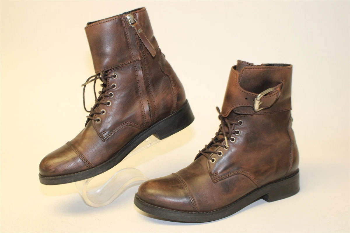 Diesel Dark Brown Leather Boots Men main image 3