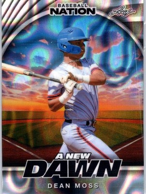 2025 Leaf Baseball Nation #NB-35 Dean Moss A New Dawn Base Lava Silver #/15