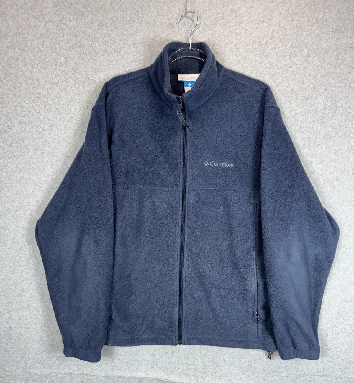 Columbia Jacket Mens Large Full Zip Fleece Outdoor Hiking Lightweight WM6113