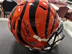 CHASE BROWN SIGNED BENGALS REPLICA ORANGE HELMET BECKETT COA