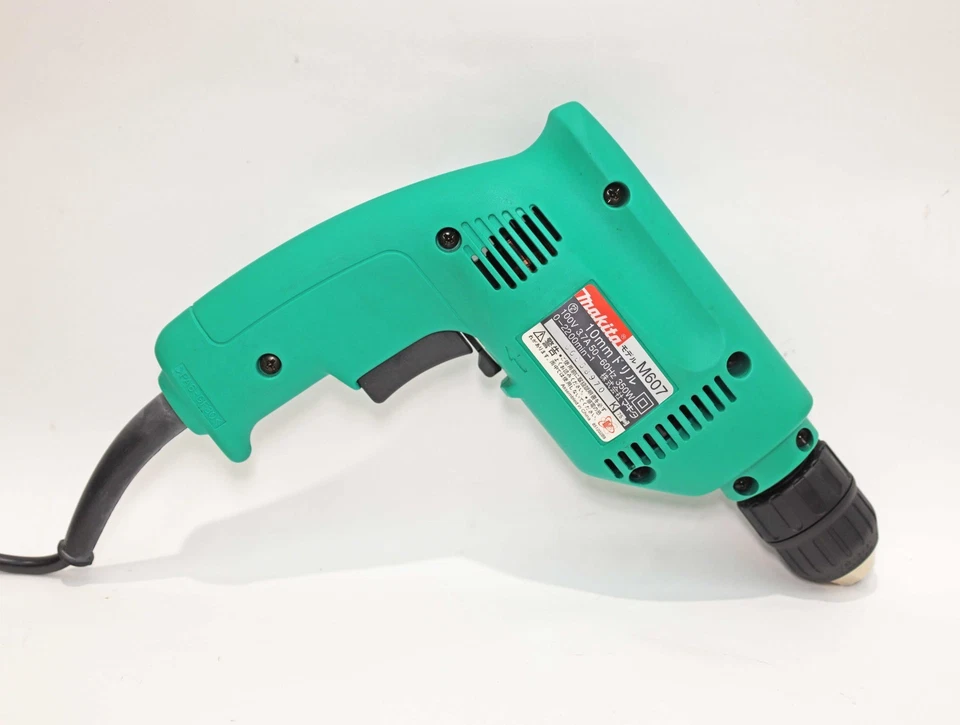 Makita M607 10 mm Elektrobohrmaschine kabelgebunden Elektrowerkzeug mit Box & Handbuch gebraucht Japan - Bild 3 von 4