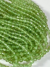 2MM AAA Natural Green Peridot Tiny Micro Faceted Round Gemstone Loose Beads 12"