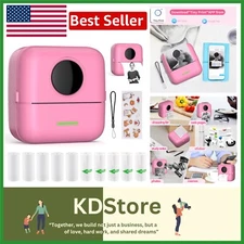 Smart Pocket Printer with 11 Rolls: Bluetooth Thermal Printer for iOS & Android