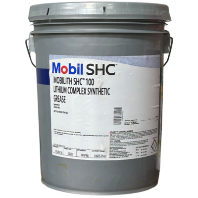 Mobilith SHC 100 grease; 35.2 lbs / 5 Gallon Pail