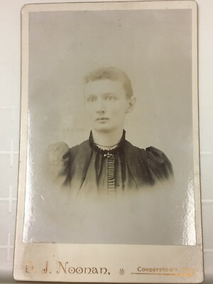 Vtg Cabinet Card Photo Victorian Woman Puffy Sleeves D.J. Noonan  Cooperstown WI | eBay