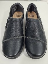 Clarks Collection Black Soft Cushion Slip On Loafer Women's Size 8M