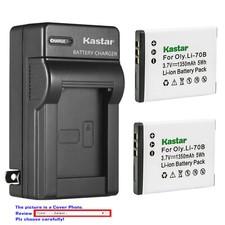 Kastar Battery AC Wall Charger for Olympus Li-70B DC103 ACD-317 FE4020-3 FE5040