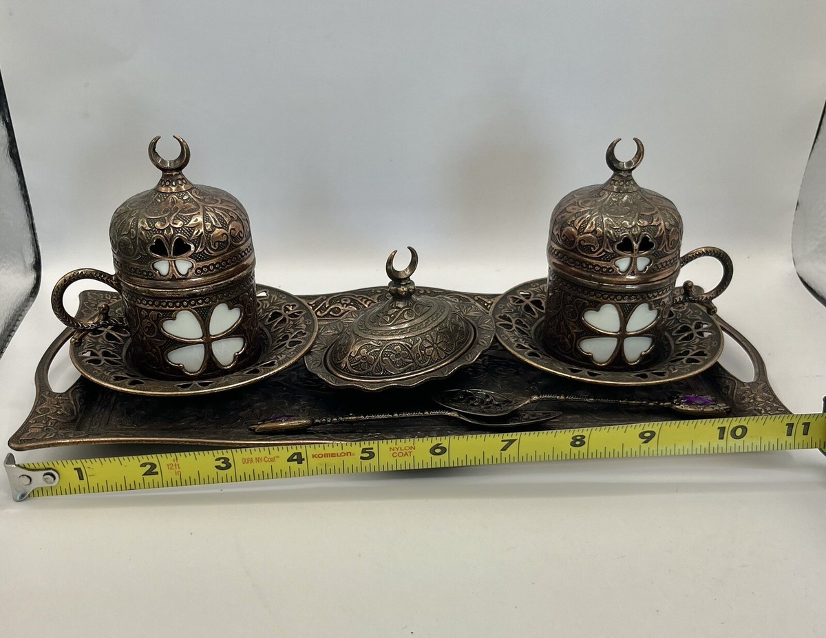 海外購入　飾り皿 Copper Sena Espresso Set 13 Pieces W/box Made In Turkey | eBay